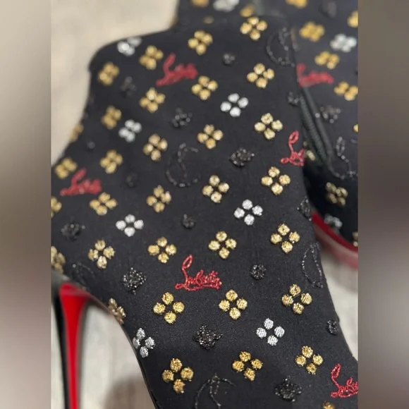 Christian Louboutin black So Kate jacquard booties - Picture 13 of 16